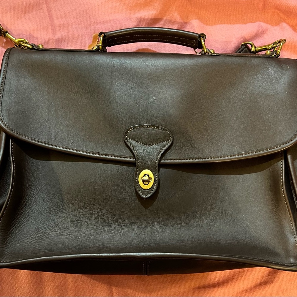 Classic Brown Full Grain Leather Jack George’s Bag Briefcase